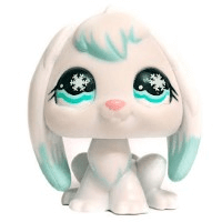 lps Rabbit with blue tipped ears & snowflake eyes